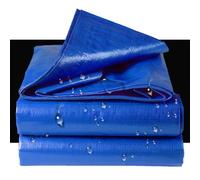 HQQMNY Tarpaulin with Eyelets, Tarpaulin Made of PE, 3Mx10M, Blue Tarpaulins, 0.32 mm, 180 g/m², Waterproof Tent Tarpaulin, Garden Tarpaulin, Fabric Tarpaulin with Eyelets, Protective Tarpaulin,