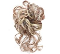 HQR Ponytail Hairpiece, Hairpiece with Elastic Band, Pony Hairpiece, Braid Extension, Large Bun Hairpiece, Hair Scrunchie with Hair, Curly Hair Bun Synthetic Hair Extension for Women Girls (A)