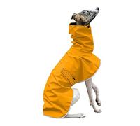 HQREA Dog Jackets for Medium Dogs Adjustable Dog Warm Coat Italian Greyhound Clothes Whippet Coat with Fleece Lining Winter Waterproof Dog Jacket Turtleneck Puppy Coat for Small Dogs(Yellow,2XL)