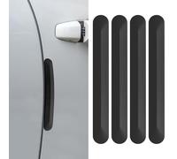 HQRNYP 4PCS Silicone Car Door Edge Guard, Car Door Protector, Self Adhesive Crash Scratch Strips Accessories Protector, Auto Accessories Decorative Anti-Collision Strip for Sedans Truck SUV (Black)