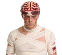 Hqroidd Bloody Brian Hat Realistic Fake Brian Cap Zombie Costume Accessories Scary Prop Creepy Decoration for Halloween Party