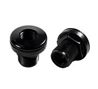 HQRP 2-Pack 1/2" ABS Bulkhead Fitting Double Threaded Water Tank Connector for Rain Barrels, Aquariums, Water Tanks, Tubs, Pools