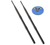 HQRP 2-Pack 2.4-2.5Ghz 9 dBi RP-SMA WiFi Booster Wireless Antenna WLAN compatible with Alfa AWUS036H / AWUS036H1W / APA05 / AWUS036NH / AWUS036NEH / AWUS048NH / AWUS036EW