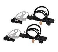 HQRP 2-Pack Acoustic Tube Earpiece Headset PTT Mic Compatible with Vertex Standard VX-231, VX-298, VX-350