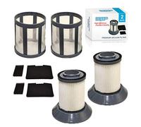 HQRP 2-pack Dirt Cup Filter Assembly Compatible with Bissell Easy Vac/CleanView/Zing Compact series 1273, 2396, 8661, 4490, 1427, 1571 Cylinder Vacuum Cleaners