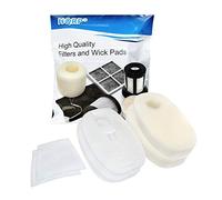 HQRP 2-pack Filter Kit for Shark Rocket DeluxePro HV319Q Hand Vac / HV320 HV320UKT HV320W HV321 HV321C HV322 HV322Q HV323 HV324 HV324Q UV422 Upright Vacuum Cleaner