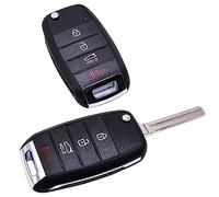 HQRP 2-Pack Flip Keys Fob Keyless Entry Remote Replacement for KIA Sorento Soul Optima Carens Sportage 2013 2014 2015 2016 plus HQRP UV Meter