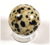 HQRP 20mm Dalmatian Jasper Carved Sphere Polished Black on White Dotted Natural Gemstone Crystal Mineral Collectible Decor Ball - China (1PC)