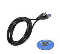 HQRP 3m USB 3.0 Type A-Male to B-Male (M/M) Cable compatible with PLUGABLE USB3.0 Hub, Docking Station