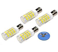HQRP 4-Pack E12 220V LED Light Bulb Cool White for Brother 634D / 934D / LS-2125 / LX-3125e / RS25 / VX707 / VX857 Sewing Machine Plus HQRP Coaster