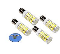 HQRP 4-Pack E12 220V LED Light Bulb Cool White for Husqvarna Viking Huskystar E20 / 431/435 / 440/444 / 535D Sewing Machine Plus HQRP Coaster