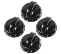 HQRP 4-Pack Range Top Burner Gas Stove Valve Knobs Compatible with Frigidaire, Crosley, Tappan 316220009, 1379610, AP4322122, PS1991531, EAP1991531, AH1991531, EA1991531, PD00030843 Replacement