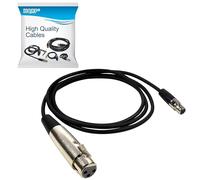 HQRP 4-Pin Mini Connector (TA4F) to XLR(F) Connector Microphone Adapter Cable for Shure AXT100 T1 T1G UT1 SC1 BLX1 PG1 PGX1 PGXD1 GLXD1 QLXD1 SLX1 LX1 FP1 ULX1 ULXD1 UC1 UR1 UR1M U1 + Coaster