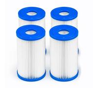 HQRP 5" x 2.5" Cold Plunge Water Filter Cartridge 20 Micron, Universal Fit Replacement for Ice Bath, Ice Pod, Plunge Tub, Spa, Pool, Pleated Sediment Filter, High Flow, 4-Pack