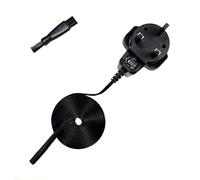 HQRP AC Adapter Power Cord Charger compatible with Braun Series 3 Model 340s-4 Type 5414 Shaver plus Cleaning Brush