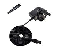 HQRP AC Adapter Power Cord Charger compatible with Philips Norelco HQ8505 HQ-8505 272217190075 S3310 Replacement + Cleaning Brush