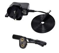 HQRP AC Adapter w/ 9V Battery Snap Connector for Jim Dunlop Electronics JDF2, Eric Johnson EJF1, Jimi Hendrix JHF1, Octavio Effect JHOC1, Joe Bonamassa Signature JBF3 JBF3B Fuzz Face Distortion