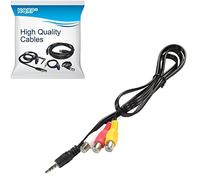 HQRP AUX 1/8" (3.5mm) Male to 3 RCA Female Cable for Pioneer CD-RM10 Replacement fits Pioneer AVIC-D3, AVIC-X3, AVH-P5900DV headunit Coaster