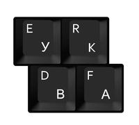 HQRP Cyrillic Russian Ukrainian White Lettering Keyboard Stickers On Transparent Background For All PCs, Desktops, Laptops, Notebooks, Computers