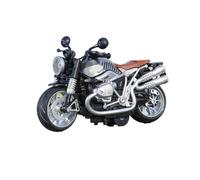 HQRTYBI 1:12 For 6 Styles Plastic Pullback Sound And Lighting City Police Motorcycle Diecast Off-road Vehicle(Silver)