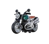 HQRTYBI 1:12 For 6 Styles Plastic Pullback Sound And Lighting City Police Motorcycle Diecast Off-road Vehicle(Green)