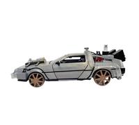 HQRTYBI 1:24 For Alloy Model Car DMC-12 Back To The Future Time Machine Metal For Present Collection(Metallic)