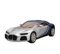 HQRTYBI 1/24 For Atlantic Model Car Alloy Diecasts Model Vehicle With Light Sound Super Sport Car For Birthday Present(Silver)