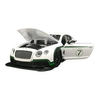 HQRTYBI 1:24 For Continental GT3 Alloy Rally Car Model Doors Can Open Acousto-optic Fine Workmanship(White)