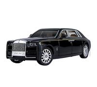 HQRTYBI 1/24 For Phantom Diecast Cars Model Simulated Pull Back Limousine Zinc Alloy Metal Collection Present(Black)