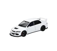 HQRTYBI 1:32 For Lancer Evolution Ninth Generation Racing Metal Alloy Diecast Car Model Sound Light Right Rudder Present(White)
