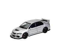 HQRTYBI 1:32 For Lancer Evolution Ninth Generation Racing Metal Alloy Diecast Car Model Sound Light Right Rudder Present(Silver)