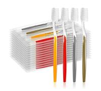HQSLsund 100pcs Prepasted Disposable Toothbrushes Bulk Individually Wrapped Pre Pasted Soft Bristle Tooth Brush Set Travel Toothbrushes for Homeless Gift Hotel Camping Travel