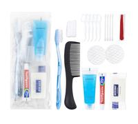 HQSLsund Basic Toiletry Kits, Individually Packed, Personal Hygiene Kit Bulk Homeless Care Package Supplies Travel Size Toiletry Kit for Men Women Charity Reusable Toiletry Bag (Pack of 5)