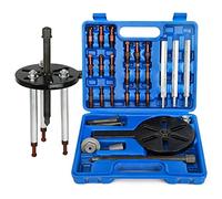 HQSSWUCH 21 in1 Bearing Puller, Bearing Puller Set, Inner Hole Three-Jaw Puller, with Curved Hook and Red Steel Collet Multifunctional Bearing Removal Tool, with Heavy Duty Portable Storage Case Blue