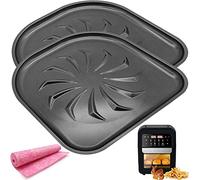 HQT 2PCS Air Fryer Drip Pan for PowerXL Air Fryers, Upgraded Oil Drip Tray Replacement Parts for 6QT, 10QT PowerXL Vortex Air Fryer Pro Oven, Non-stick, Dishwasher Safe