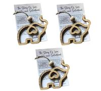 Hqunjikp 3 X Friendship Gif-t Sisterhood Elephant, Sisterhood Friendship Elephant Ornament, Wooden Elephant Christmas Ornament With Story Card, Friendship gi-ft For Best Sisters Friends