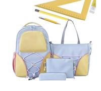 Hqunjikp Book Bags for School - Student Schoolbags - Large Capacity Backpack with Pencil Case Travel Bookbag for Stationery Short Trips Classroom Shopping Textbooks Study Social Teenagers