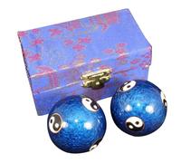 Hqunjikp Chinese Balls | 2X 1.85-Inches Cloisonne Craft Natural Enamel Ball,Meditation Balls with Box, Chinese Medicine Balls for Hands Relaxation