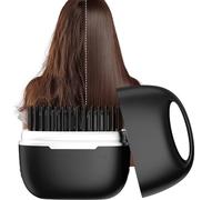 Hqunjikp Hair Straightener Comb - Cordless Hair Straightener Comb,Hair Styling Tool Less Frizz Smoother Straightening Brush for Travel Camping Girls Home Dorm