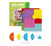 Hqunjikp Magnetic Fraction Tiles - Magnet Fraction Puzzle | Math Learning Score Disk Toys for Elementary Students Special Education Settings Classroom School Homeschool Curriculum Summer Programs