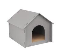Hqunjikp Outdoor Cat House,Waterproof Enclosed Hut with Mat | Outside Cat House Weatherproof | for Sleeping Winter Kitten Animal Home Patio Backyard Garden