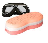 Hqunjikp Protective Cases for Goggles, Snorkeling Goggles Storage Box, Breathable Silicone Eyeglass Organizer for Outdoor Travel Summer Sports Water Dive Drain Drying Pool Underwater