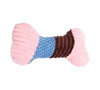 Hqunjikp Puppy Teething Chew Toys | Bite-Resistant Dog Plush Toy | Squeaky Toys Bone Shape Built-in Sound Fun Interactive Pet Chew Toy