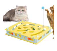 Hqunjikp Puzzles for Cats | Cat Interactive Toys Enrichment Puzzle | Maze Games with Bell Balls, Pet Supplies for Indoor Kitten Stimulating Exercise Boredom