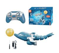 Hqunjikp Remote Control Dolphin Toy - RC Dolphin Waterproof Pool Toys - Ball Rotation Design High Simulation for Interactive Play