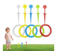 Hqunjikp Ring Throw Game Outdoor | Colorful Interactive Toss Game,Group Entertainment for Kid Teens Youth Families Friends Children's Indoor Beach Lakehouse