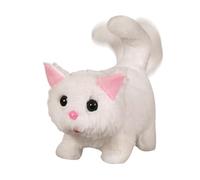 Hqunjikp Robot Cat for Kids,Plush Cat Robot for Kids - Electronic Interactive Animal Kitten Toy for Wagging Tail Nodding Walking