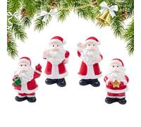 Hqunjikp Santa Claus Decor,Resin Tiny Santa Claus Statue,Resin Tiny Figurines for Fairy Garden - for Home Table Backyard Porch Yard Pond New Year Holiday
