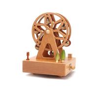 Hqunjikp Train Music Box | Wind Up Train Castle Girl Dancer Musical Box - Cute Cradle Interactive Toys with Light Music for Nursery, Portable Children's Toys for Travel, Car