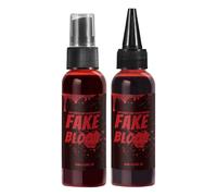 Hqunjikp Washable Fake Blood - Halloween Blood Makeup Kit 60ml,Splatter Safe Liquid Tool Makeup Multi-Purpose Design for Outdoor Teaching Party Movies Photography Cosplay Horror House Stage